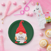 Kerstkabouter papieren bordje (Feest)
