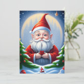 Kerstkabouter Plat Kerstkaart (Staand voorkant)