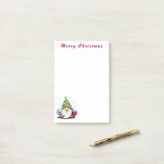 Kerstkabouter Post-it® Notities Notes (Op bureau)