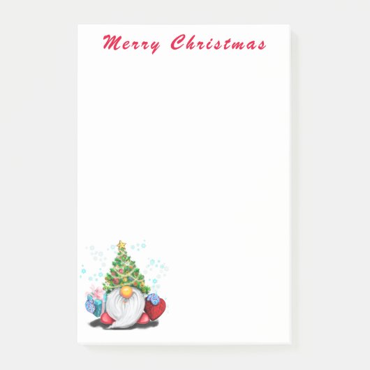 Kerstkabouter Post-it® Notities Notes (Voorkant)