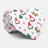 Kerstkabouter Rendier Patroon Stropdas (Opgerold)