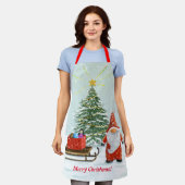Kerstkabouter Schort Medium (Gedragen)