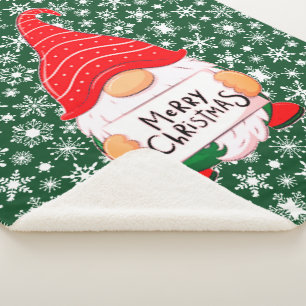 Kerstkabouter   sherpa deken