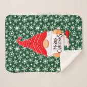 Kerstkabouter   sherpa deken (Voorkant (horizontaal))