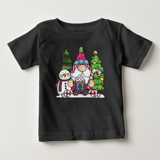 Kerstkabouter Sneeuwman Bomen Schattig (Voorkant)