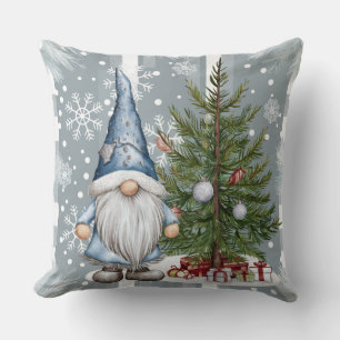 Kerstkabouter sneeuwvlok patroon knuffel Kerstmis Kussen