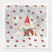 Kerstkabouter standaard servet (Voorkant)