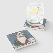 KERSTKABOUTER STENEN ONDERZETTER (Zijkant)