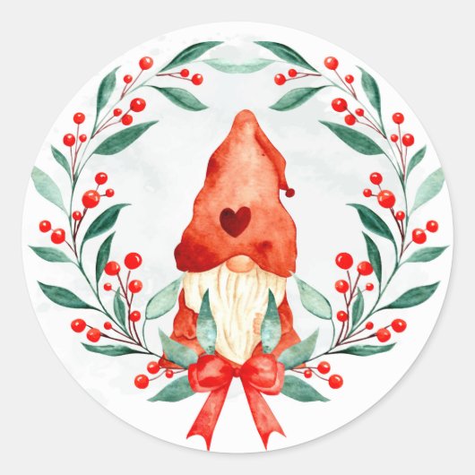 Kerstkabouter Sticker (Voorkant)