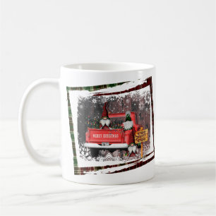 Kerstkabouter Sweet Kabouter Rode Truck Geruit Rus Koffiemok