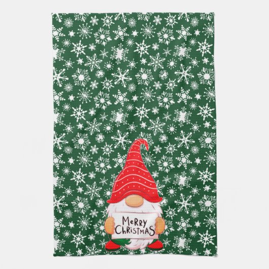 Kerstkabouter theedoek (Verticaal)