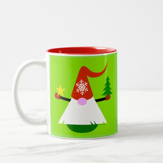 Kerstkabouter tweekleurige koffiemok (Links)