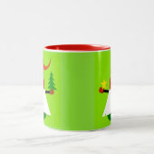 Kerstkabouter tweekleurige koffiemok (Center)
