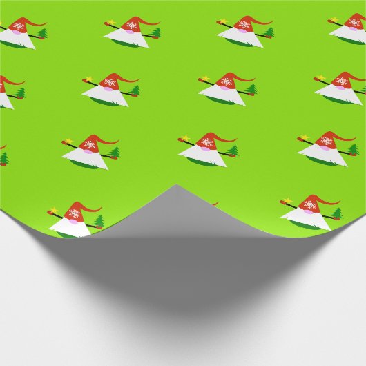 Kerstkabouter Vakantie Cadeaupapier (Hoek)