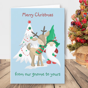 Kerstkabouter van onze thuis naar de jouwe Schatti Feestdagen Kaart