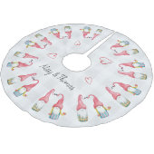 Kerstkabouter Verliefd Waterverf Monogram Kerstboom Rok (Gekanteld)