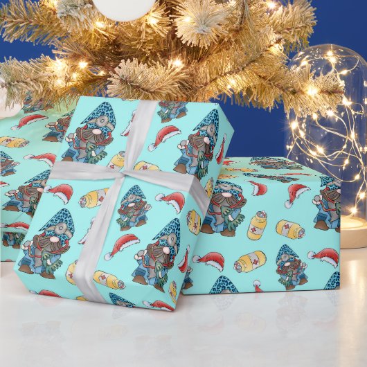Kerstkabouter Verpleegster Patroon Cadeaupapier (Feestdagen)