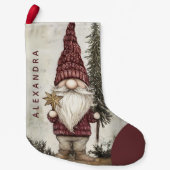 Kerstkabouter voor de feestdagen Aangepaste naam Kleine Kerstsok (Voorkant)