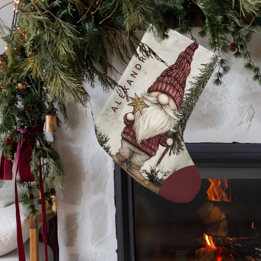 Kerstkabouter voor de feestdagen Aangepaste naam Kleine Kerstsok