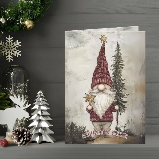 Kerstkabouter voor de feestdagen kaart