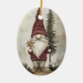 Kerstkabouter voor de Feestdagen Keramisch Ornament (Voorkant)