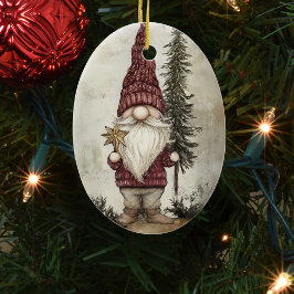 Kerstkabouter voor de Feestdagen Keramisch Ornament