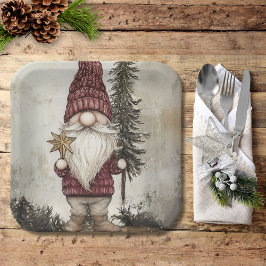 Kerstkabouter voor de Feestdagen Papieren Bordje