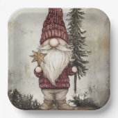 Kerstkabouter voor de Feestdagen Papieren Bordje (Voorkant)