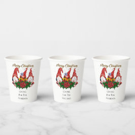 Kerstkabouter voor de feestdagen trendy papieren bekers