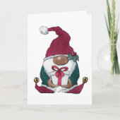 Kerstkabouter wenskaart kaart (Voorkant)