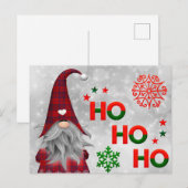 Kerstkabouter zegt Ho Ho Ho Briefkaart (Voorkant / Achterkant)