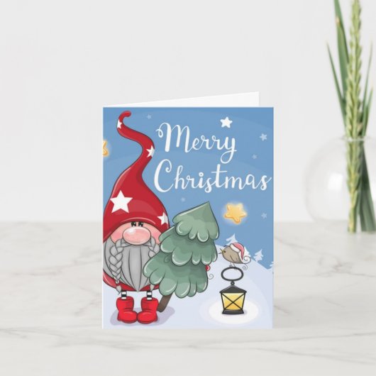 Kerstkabouterkaart - Gelukkig Kabouterjaar Feestdagen Kaart (Voorkant)