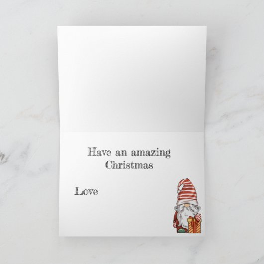 Kerstkabouterkaart Kaart (Binnen)