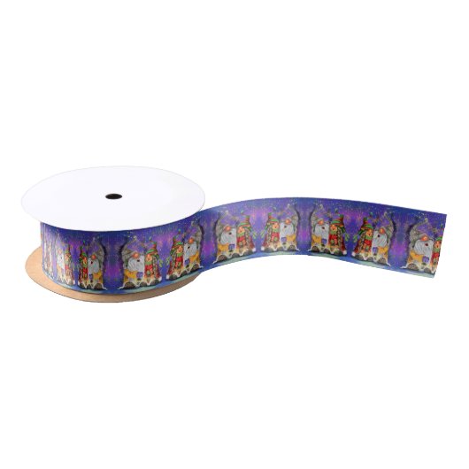 Kerstkabouterlint Satijnen Lint (Spoel)