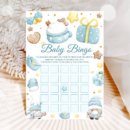 Kerstkabouters Baby Shower Bingo Spelkaart Kaart