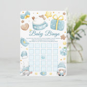 Kerstkabouters Baby Shower Bingo Spelkaart Kaart (Staand voorkant)