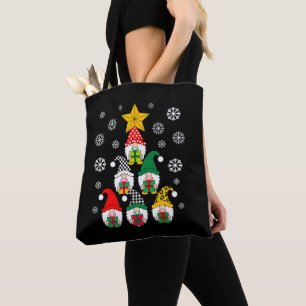 Kerstkabouters Boom Ster Cadeaus Sneeuwvlokken Ker Tote Bag