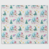 Kerstkabouters Cadeaupapier (Vlak)