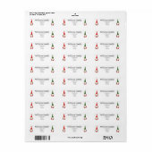 Kerstkabouters eenvoudig etiket (Full Sheet)
