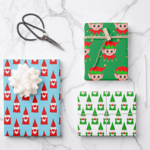 Kerstkabouters & Elfen Inpakpapier Vel