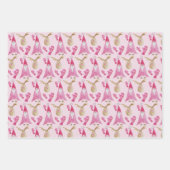 Kerstkabouters en rendieren met handschoenen inpakpapier vel (Voorkant 2)