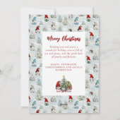 Kerstkabouters Familie 10 Fotocollage Feestdagenkaart (Achterkant)