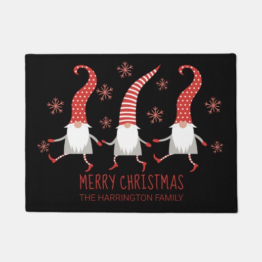Kerstkabouters familienaam deurmat (Voorkant)