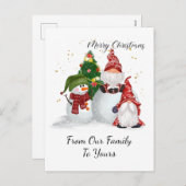 Kerstkabouters Feestdagenkaart (Voorkant / Achterkant)