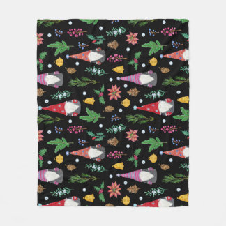 Kerstkabouters: Feestelijk naadloos patroon Fleece Deken