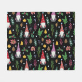 Kerstkabouters: Feestelijk naadloos patroon Fleece Deken (Voorkant (Horizontaal))