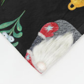 Kerstkabouters: Feestelijk naadloos patroon Fleece Deken (Hoek)