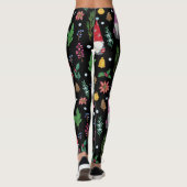 Kerstkabouters: Feestelijk naadloos patroon Leggings (Achterkant)