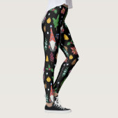 Kerstkabouters: Feestelijk naadloos patroon Leggings (Rechts)