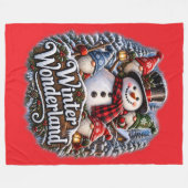 Kerstkabouters Fleece Deken (Voorkant (Horizontaal))